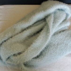 Plush Baby Blue Scarf